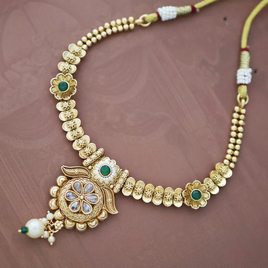 Antique Gold Tone Necklace Set