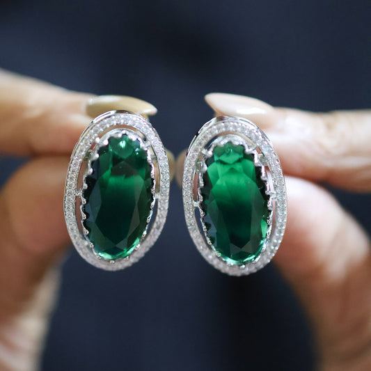 AD Emerald Stud Earrings