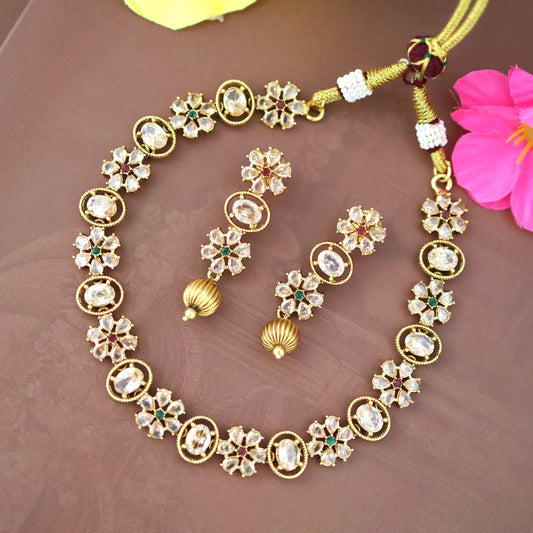 Gold plated AD necklace set
