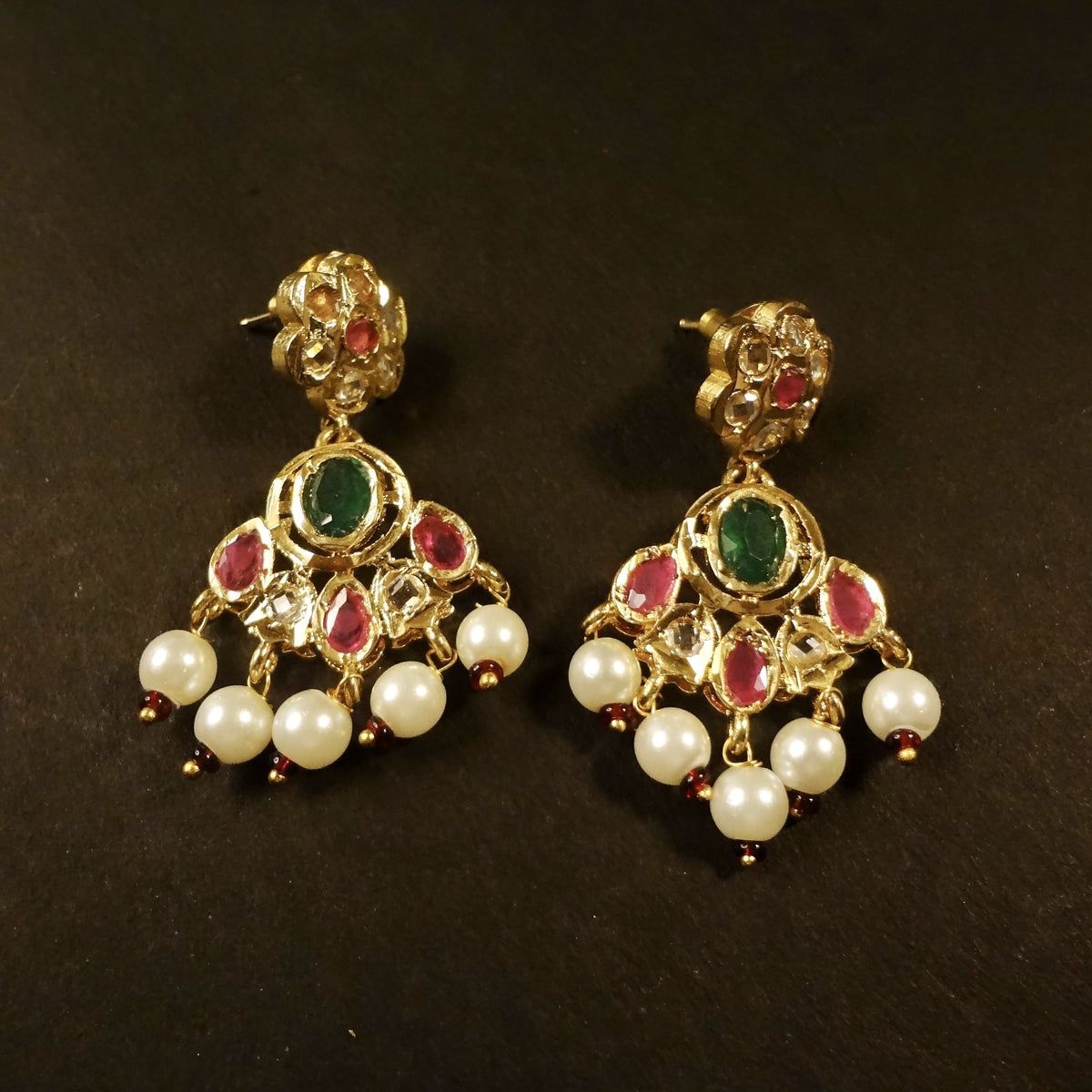 Floral Kundan Necklace Set