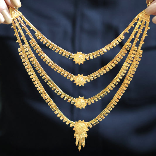Gold Plated Layered necklace Set
