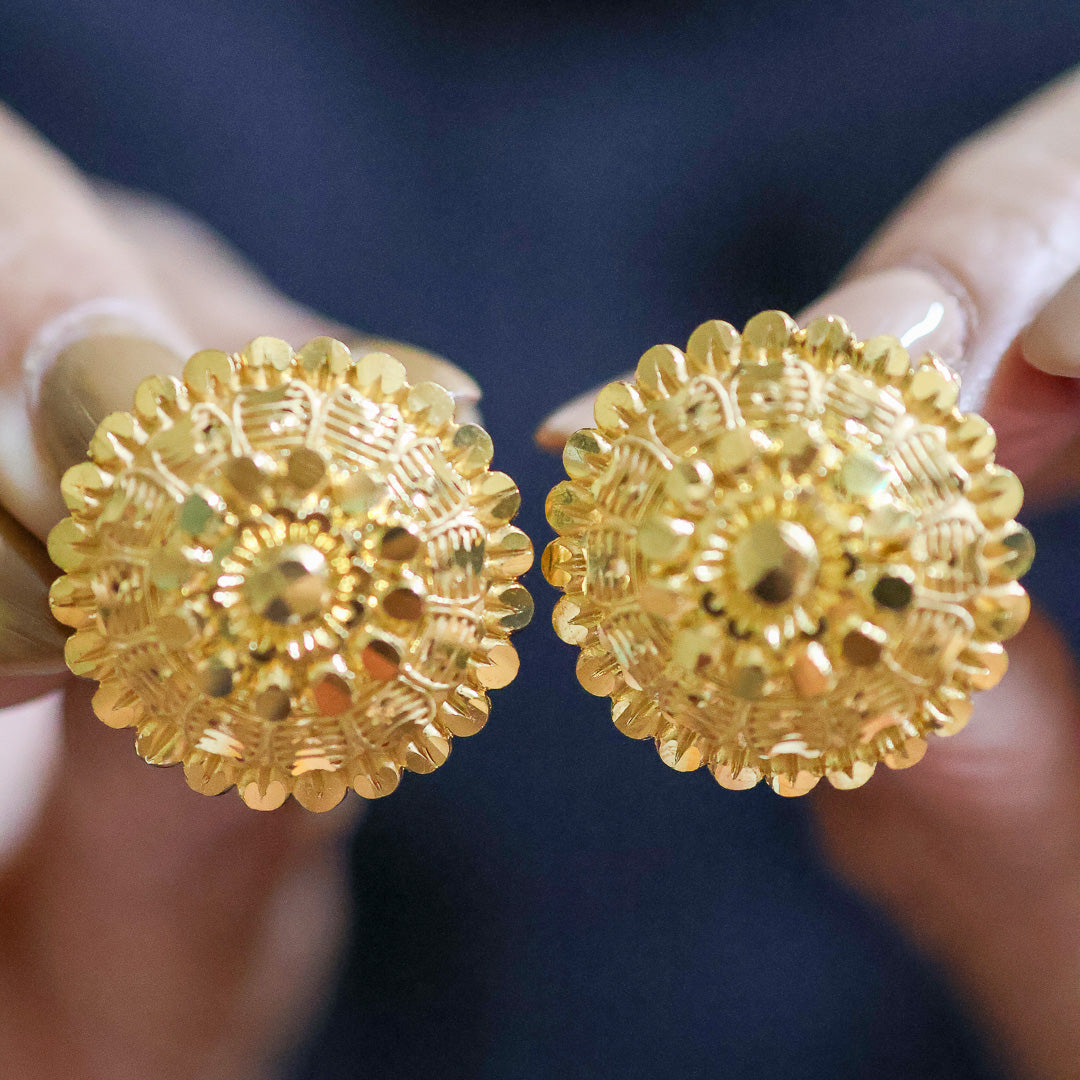 Gold plated stud earrings