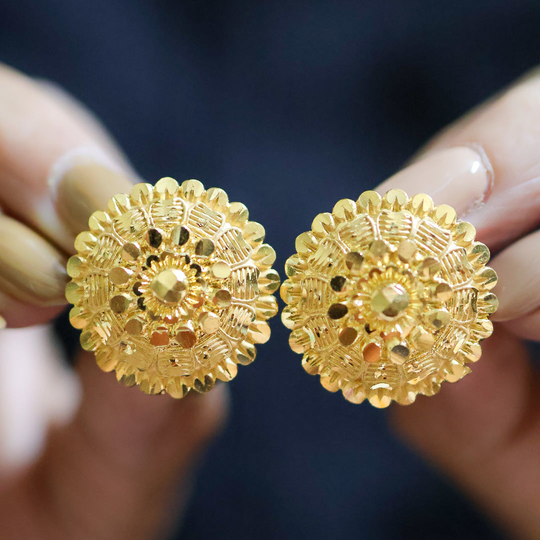 Gold plated stud earrings