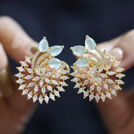 Gold Plated AD Earring Set