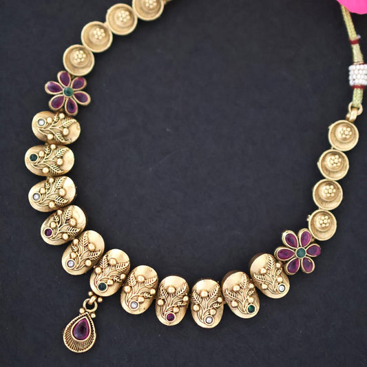 Gold plated princess necklace