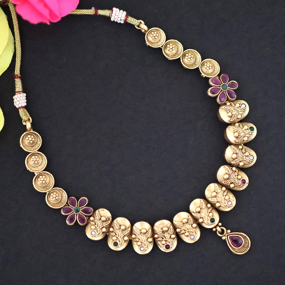 Gold plated princess necklace