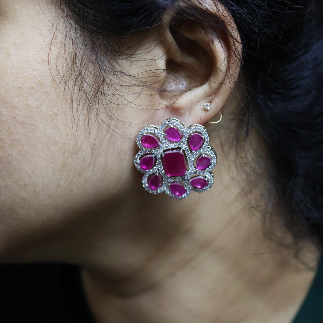 Ruby AD Stone Earring
