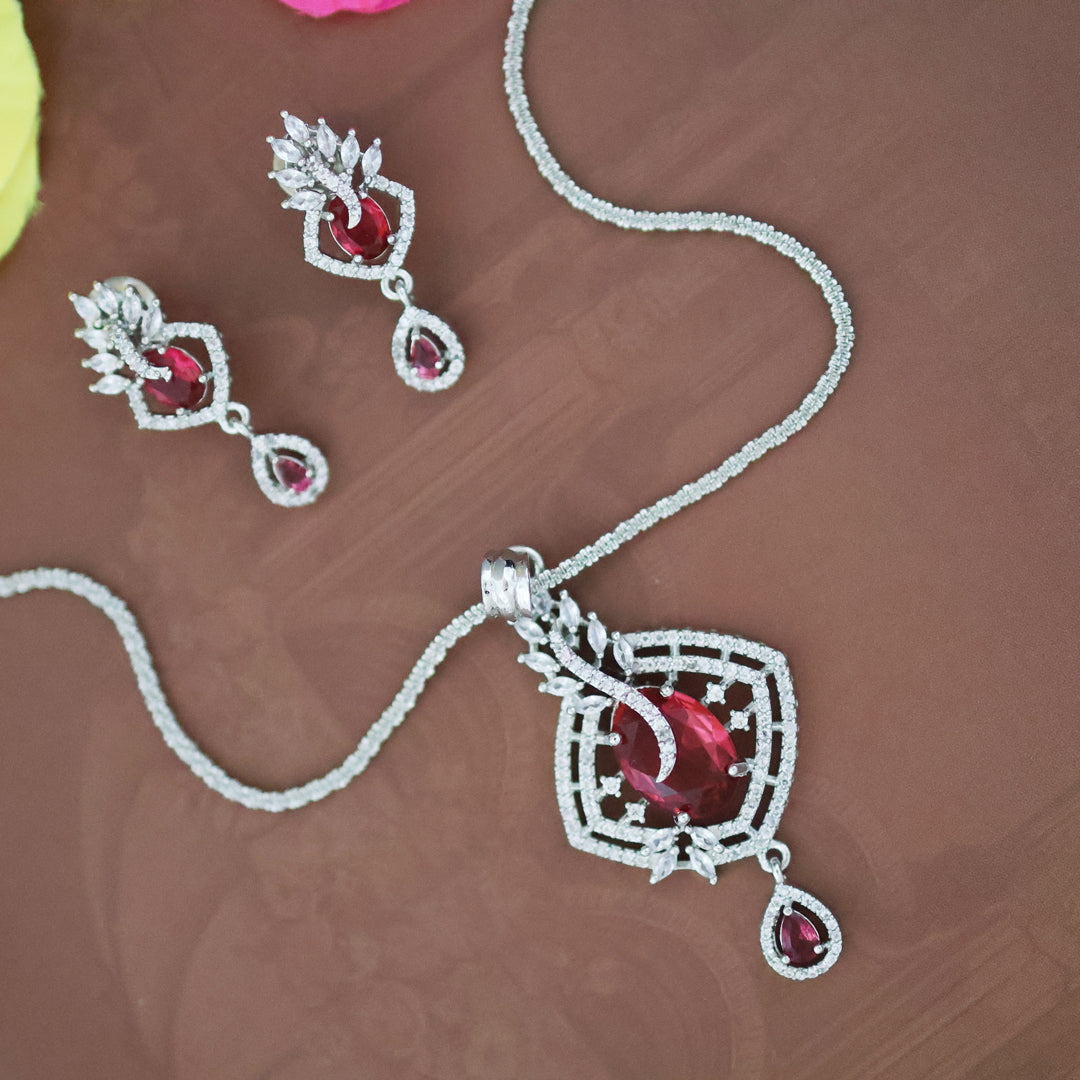 Ruby Stone necklace set