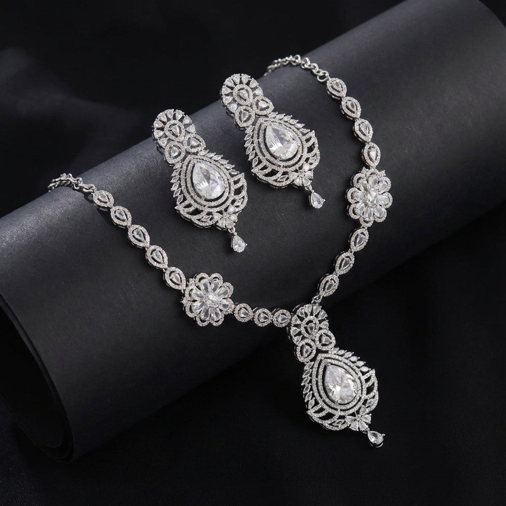 Kohinoor AD Drop Necklace Set