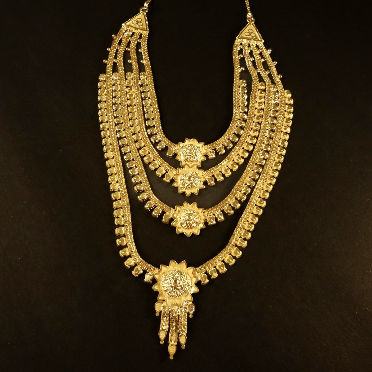 Gold Plated Layered necklace Set