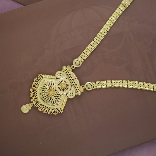 Exquisite Long Gold Plated Necklace Set
