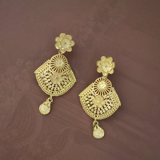 Exquisite Long Gold Plated Necklace Set