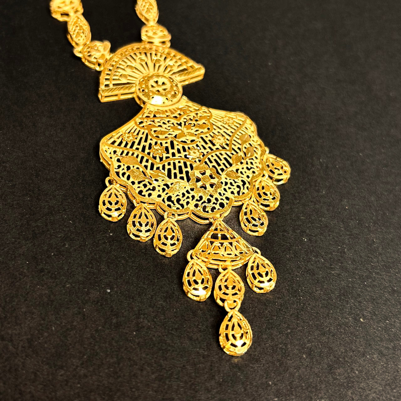 Gold plated Long Necklace Set