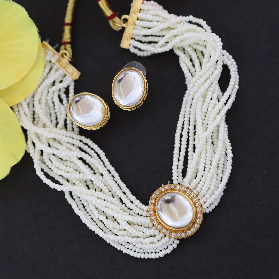 Polki Bead Choker
