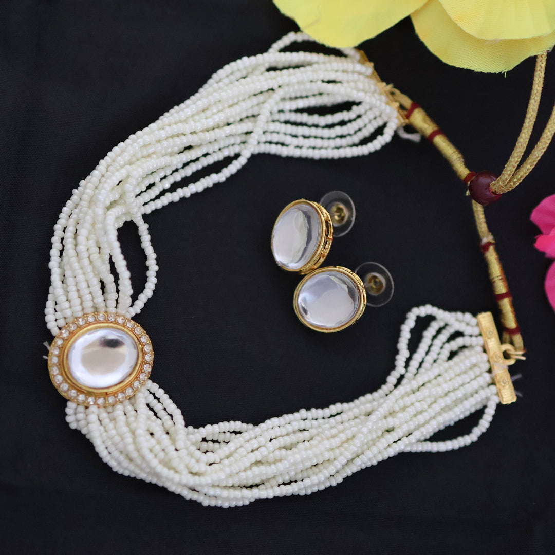 Polki Bead Choker