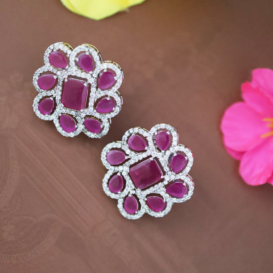 Ruby AD Stone Earring
