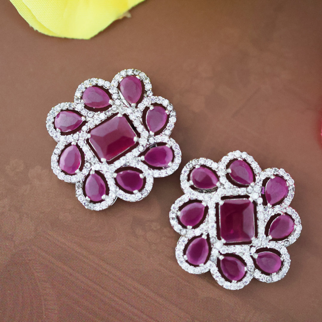 Ruby AD Stone Earring