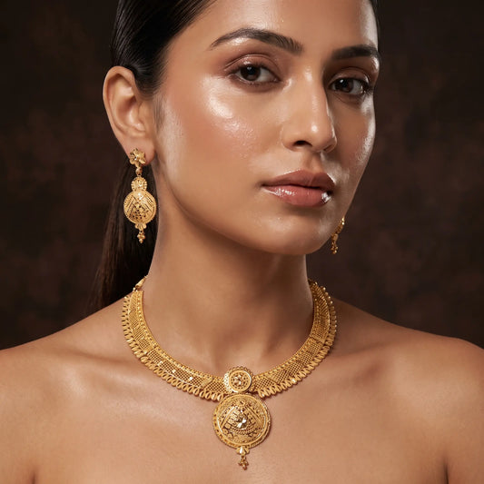 Swarna Vritika Gold Plated Necklace Set