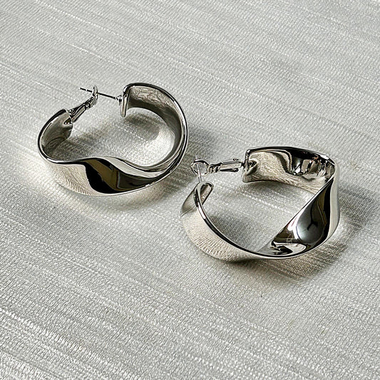 Silver Plated Hoops