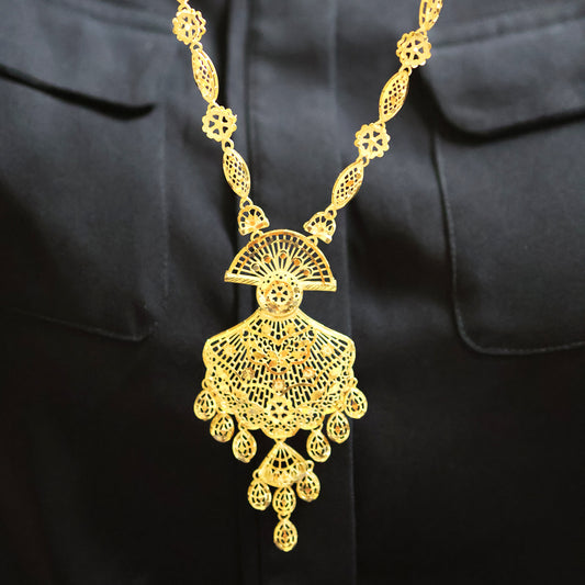 Gold plated Long Necklace Set