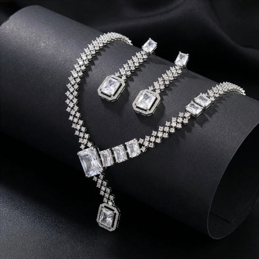 Diamond Prism Royal Necklace Set