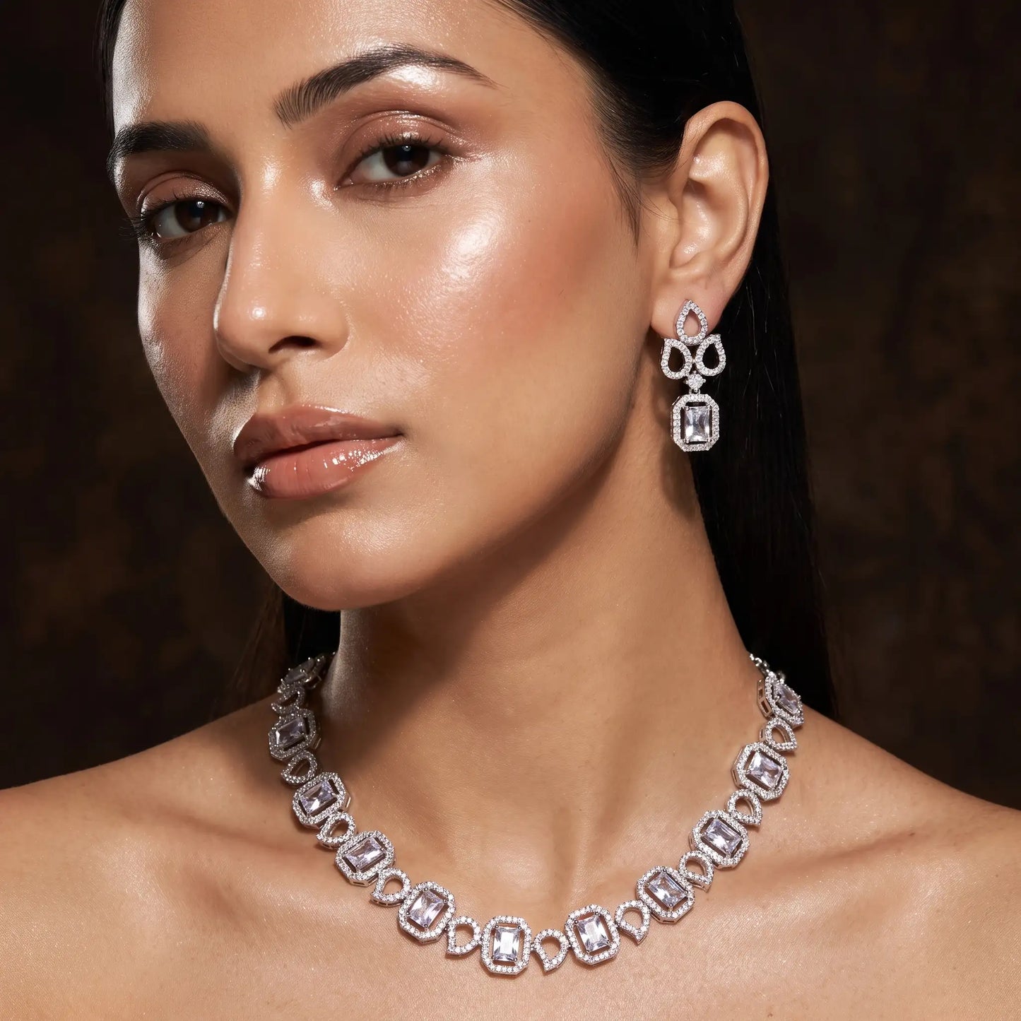 Diamond Geometry AD Necklace Set