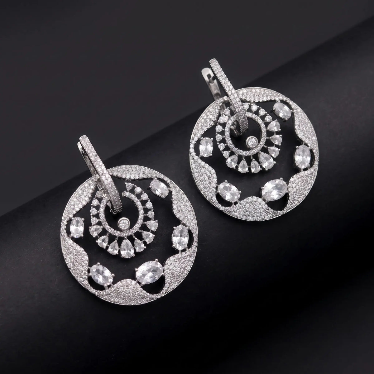Celestial Halo Dangler Earrings