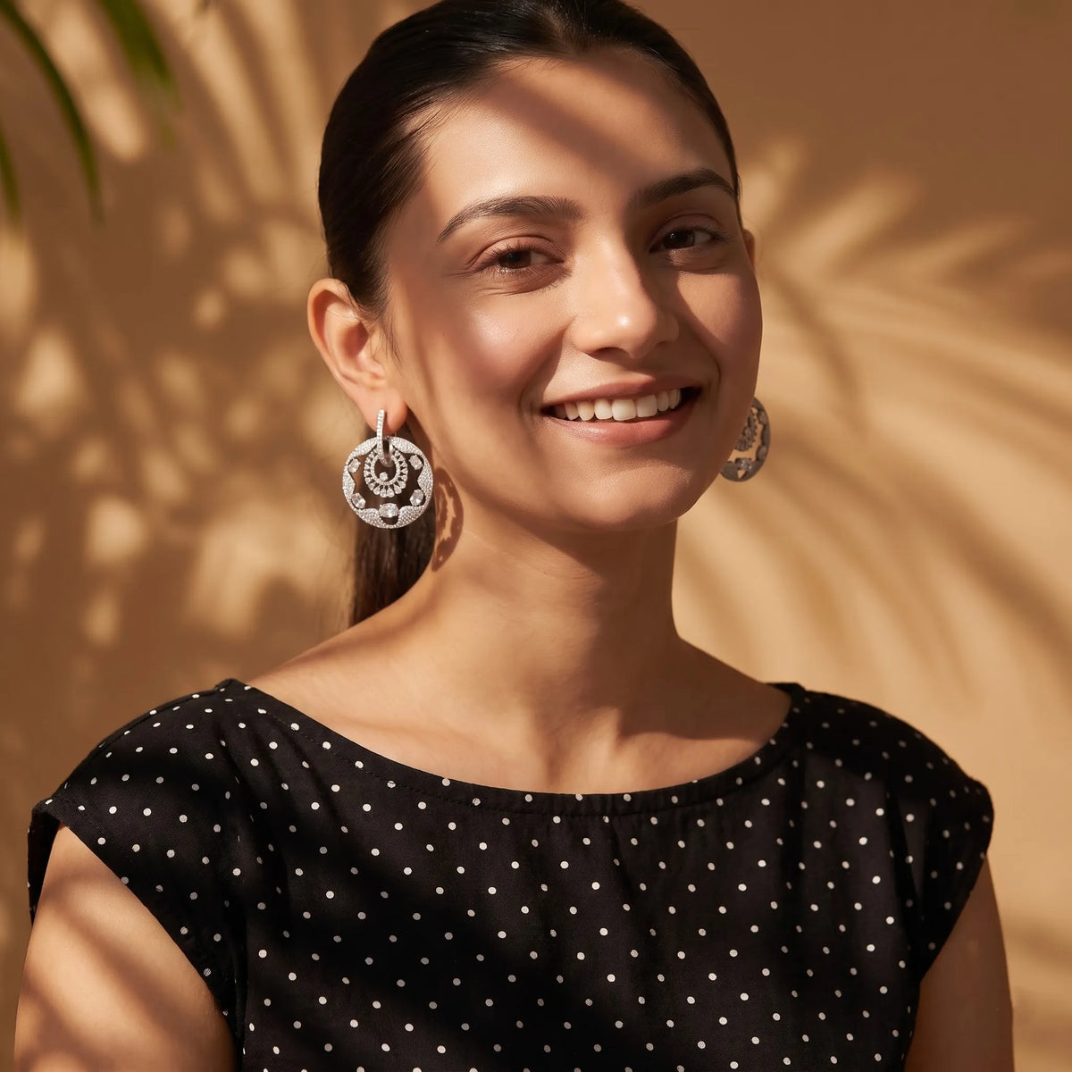 Celestial Halo Dangler Earrings