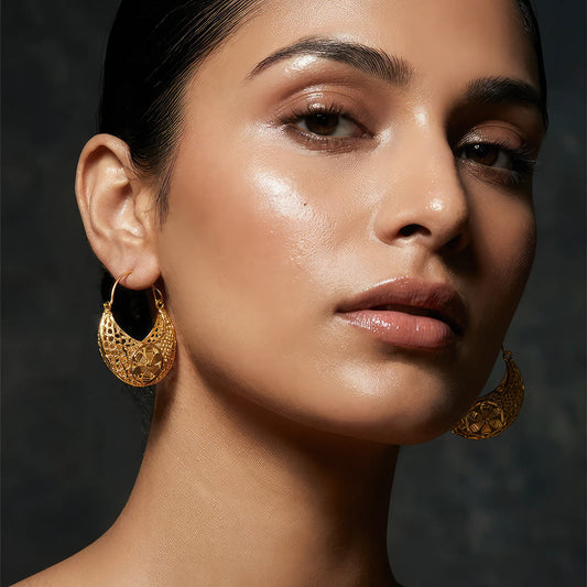 Gold Plated Chandbali Earrings