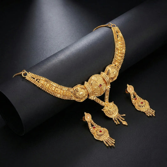Manvi Suvarna Gold plated Choker necklace