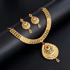 Suvarna Valli gold plated ruby stone necklace