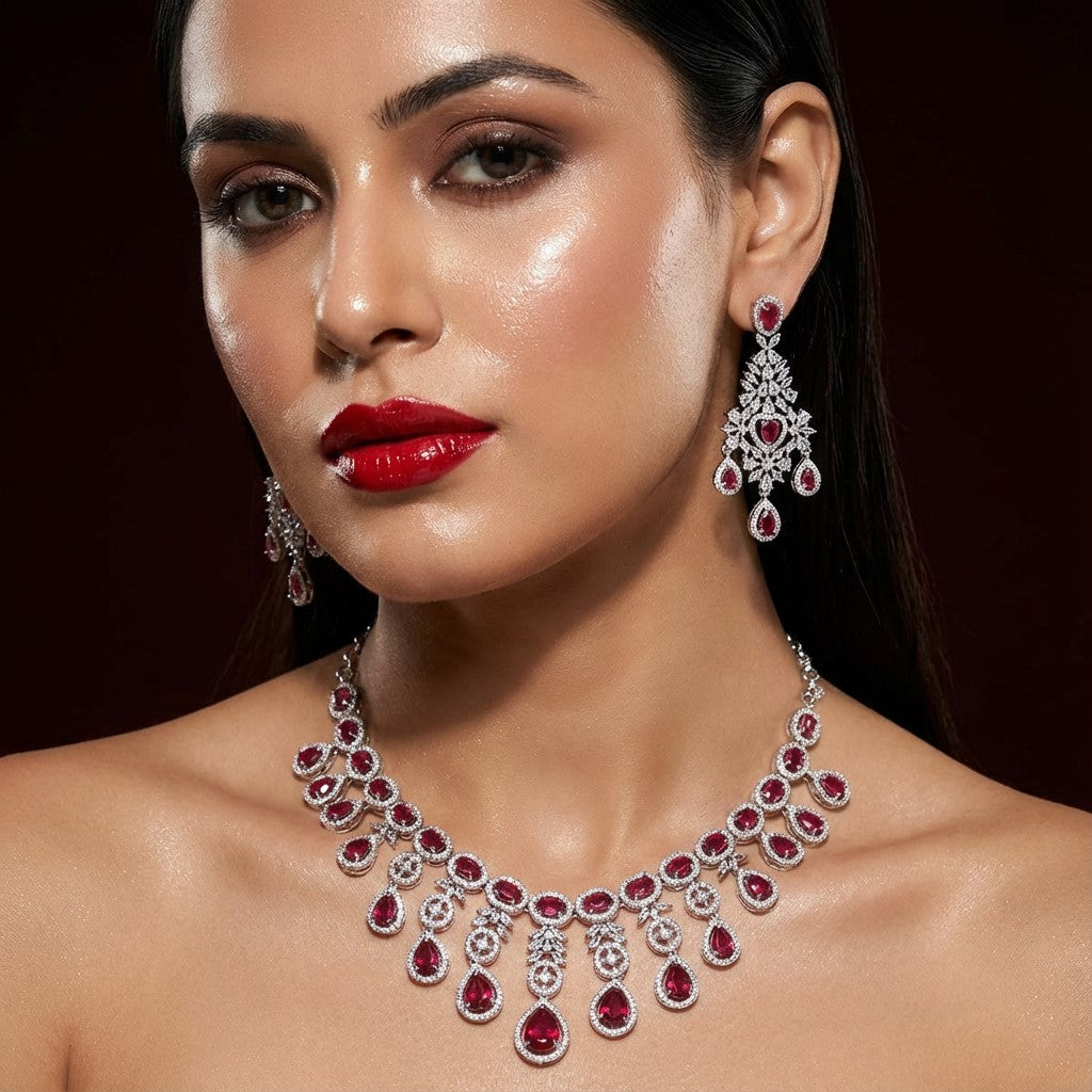 Royal Ruby Collar Set