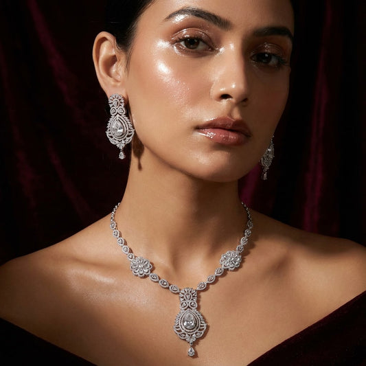 Kohinoor AD Drop Necklace Set