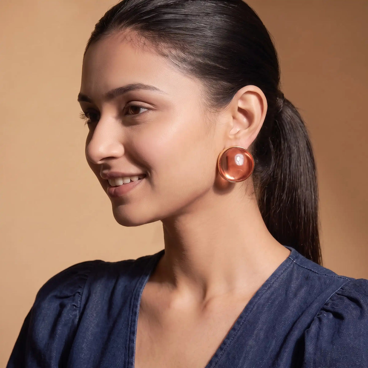 Rose Aura Stud Earrings