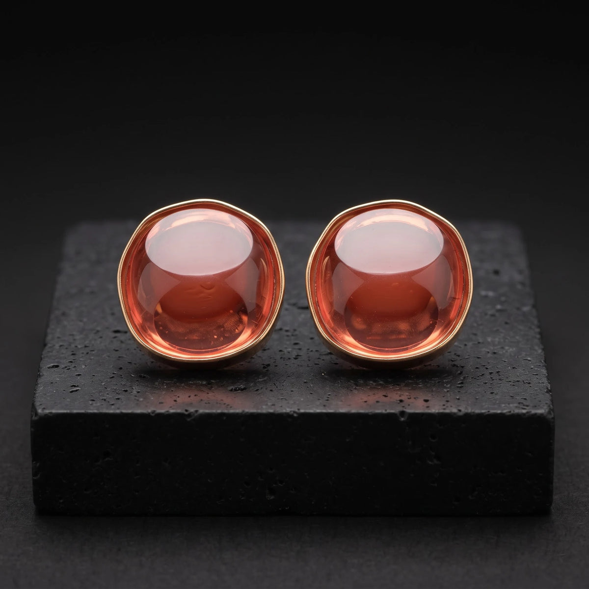 Rose Aura Stud Earrings