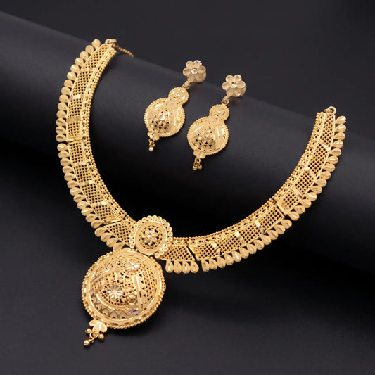 Swarna Vritika Gold Plated Necklace Set