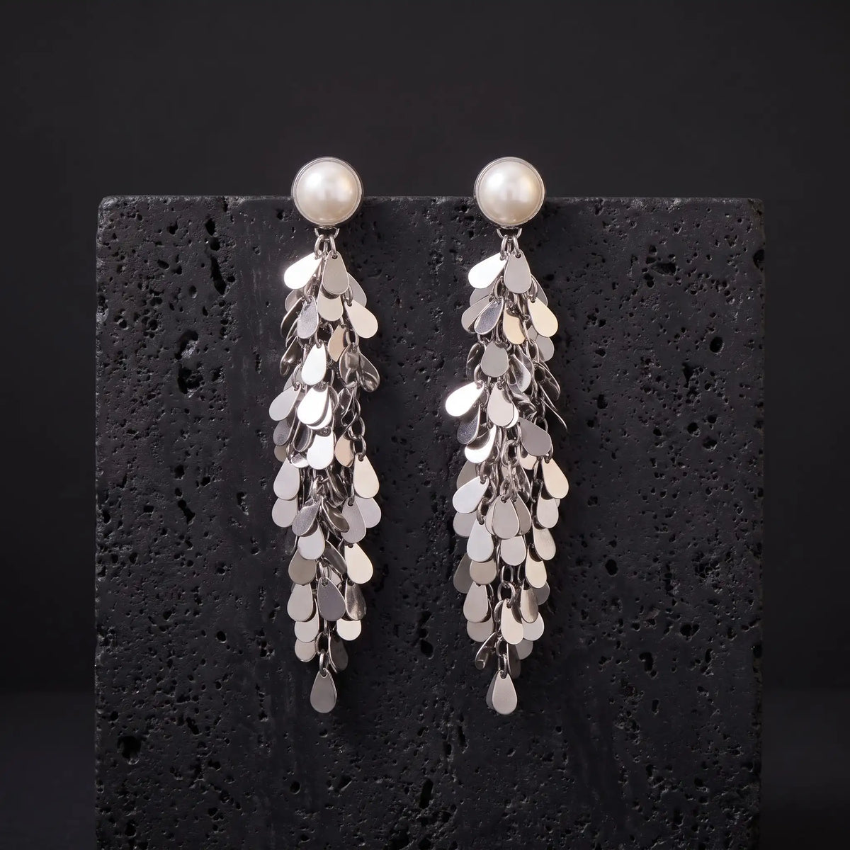Silver Petal Drop