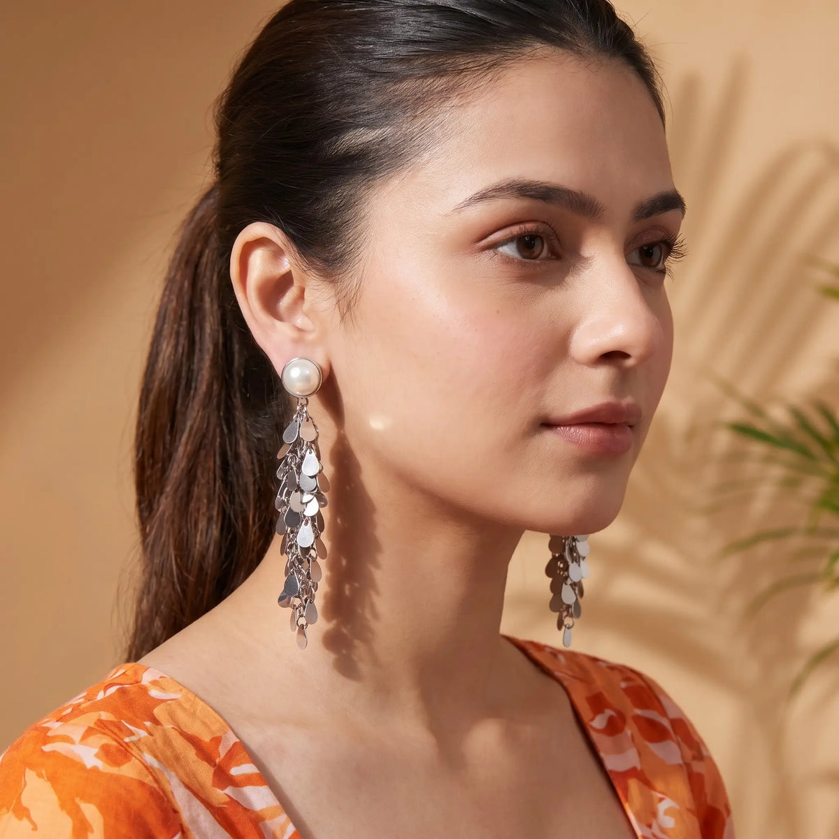 Silver Waterfall Earrings
